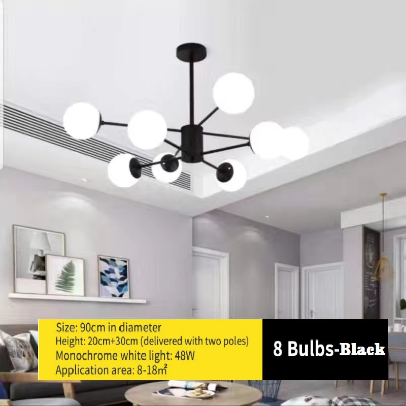 [LOCAL DELIVERY] 3 Color Nordic Led Chandelier Ceiling Light Bedroom Living Room Chandelier