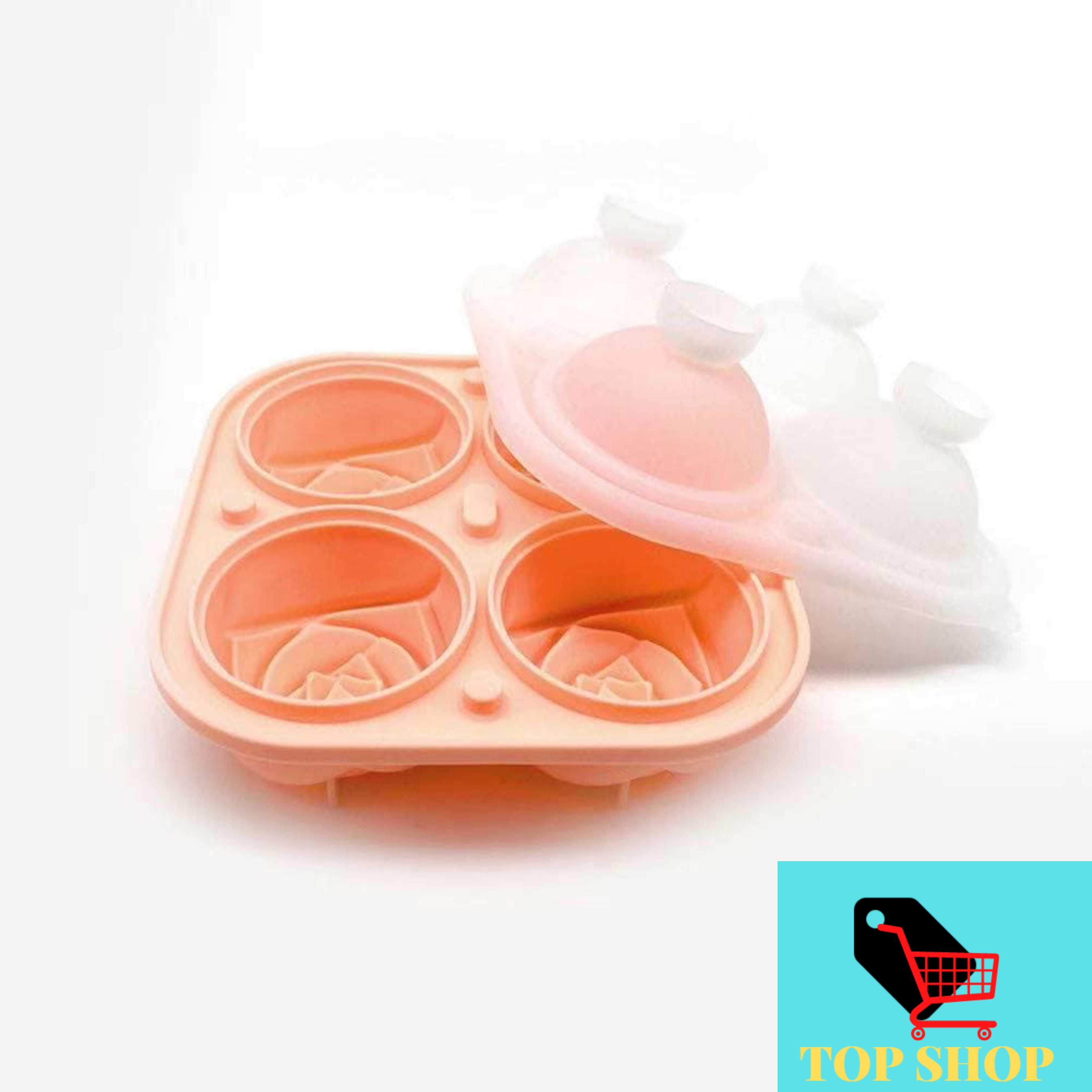 3D Rose Ice Molds Large Ice Cube Trays Make 4 Giant Cute Flower Shape Ice  Silicone Big Ice Ball Maker