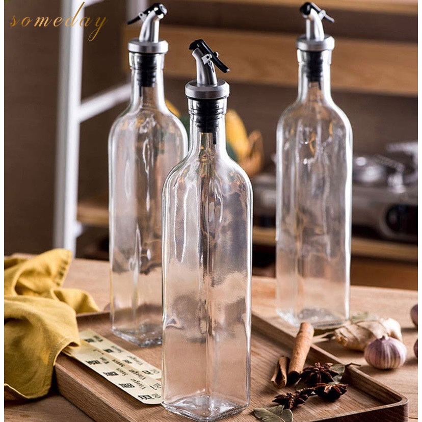 500ml Condiments Bottle Dispenser Glass Oil Bottle Jar
