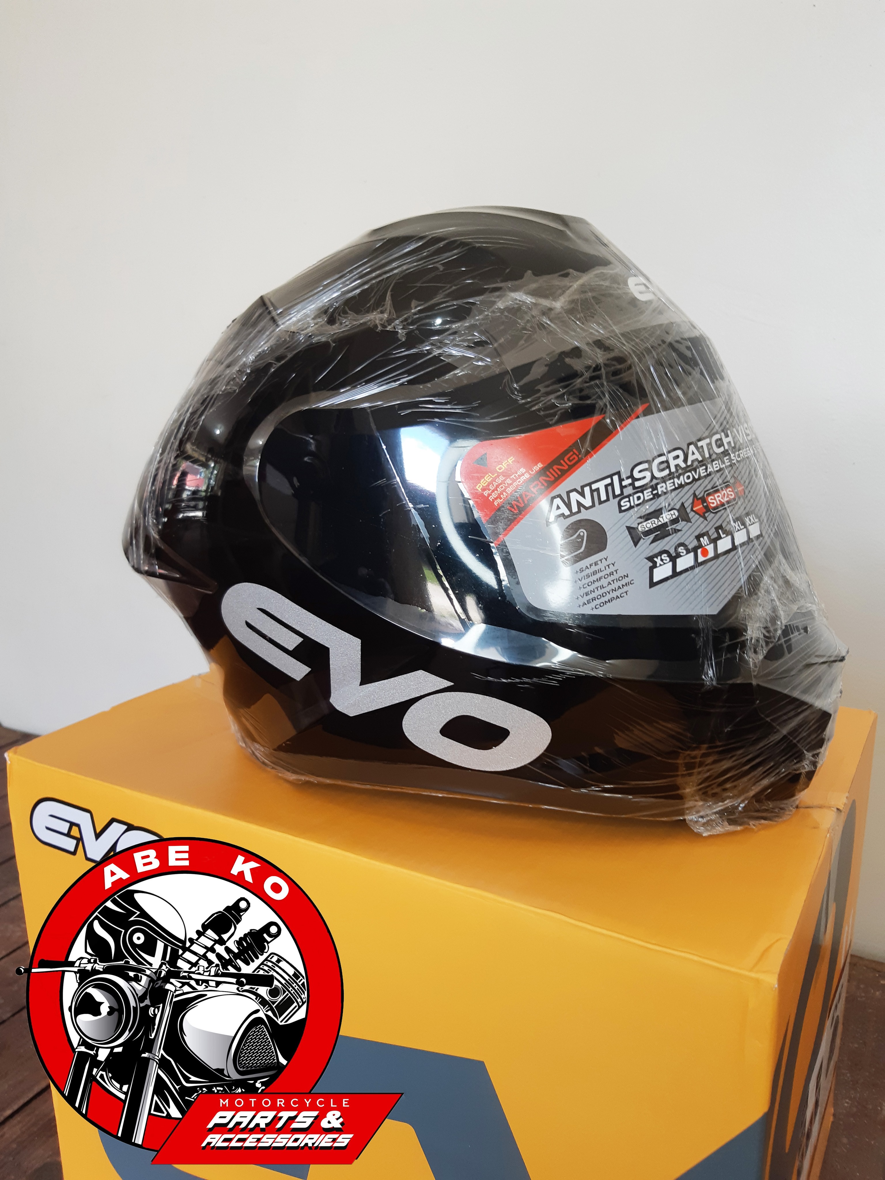 EVO HELMET GSX3000 V2 GLOSSY BLACK/MATTE BLACK Full-Face