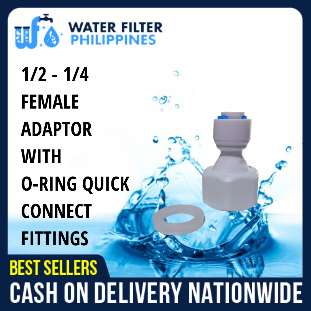 Reverse Osmosis Fittings 1pc 1/2 1/4 Female Adaptor with ORing Quick