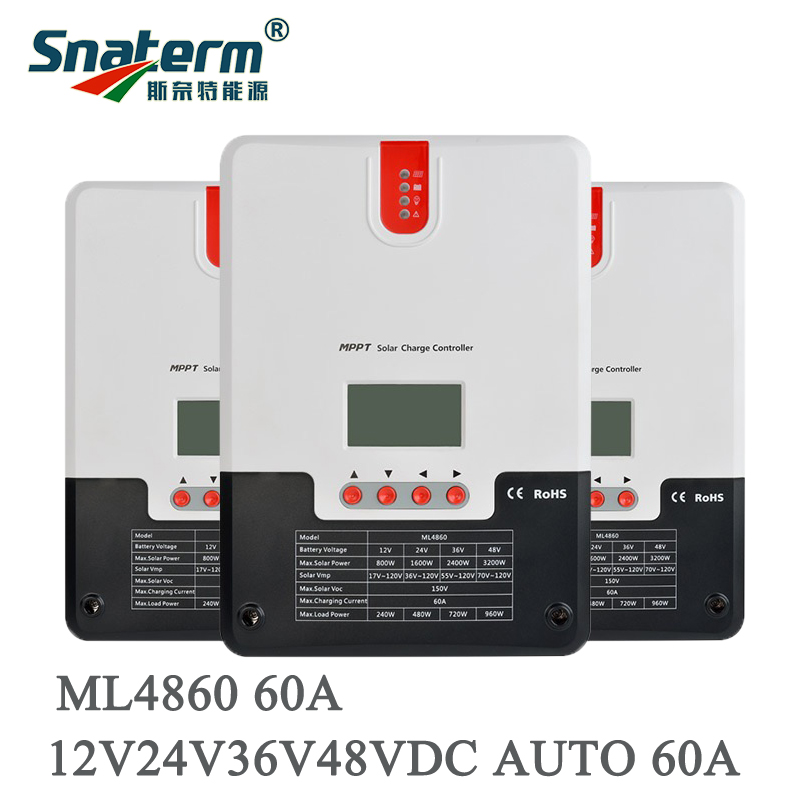 SRNE ML4860 60A 12V24V36V48V Auto MPPT Solar Charge Controller for lithium batteries solar PV