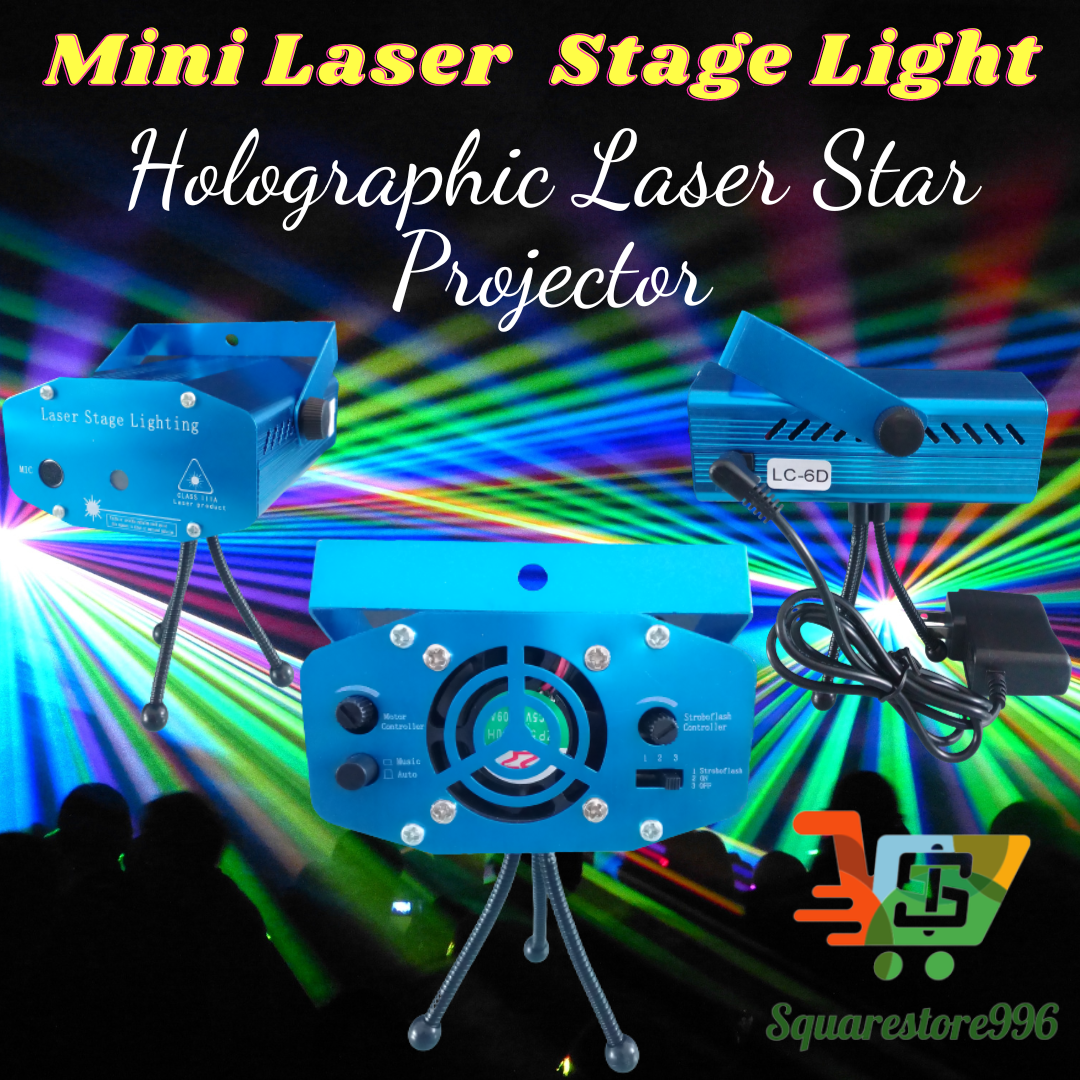 Mini Laser Stage Light(Holographic Laser Star Projector) Lazada PH