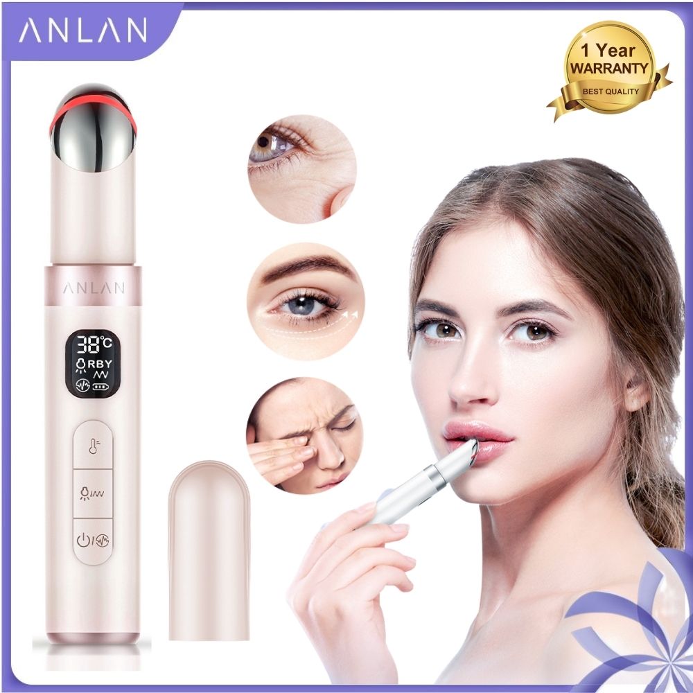 ANLAN Portable Electric Eye Massager with Hot Compress Vibration EMS