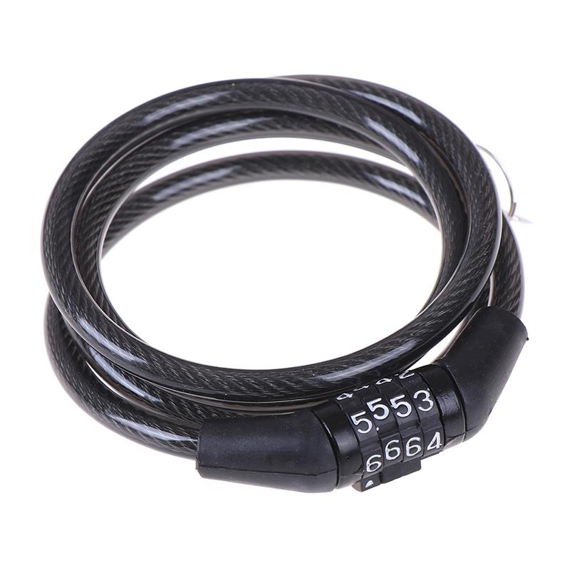 Cycling security 4 digit combination password bike bicycle cable chain lock