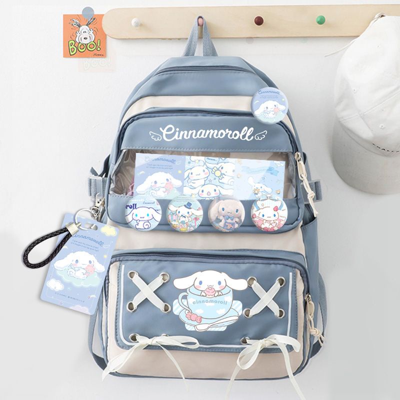 PRETTY】 Sanrio Cinnamoroll My Melody Kuromi Schoolbag Childrens