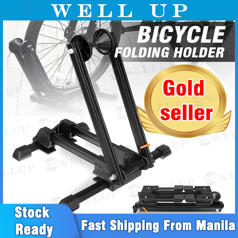 Foldable Bicycle Bike Stand Floor Parking Rack Wheel Holder Fit 16"29