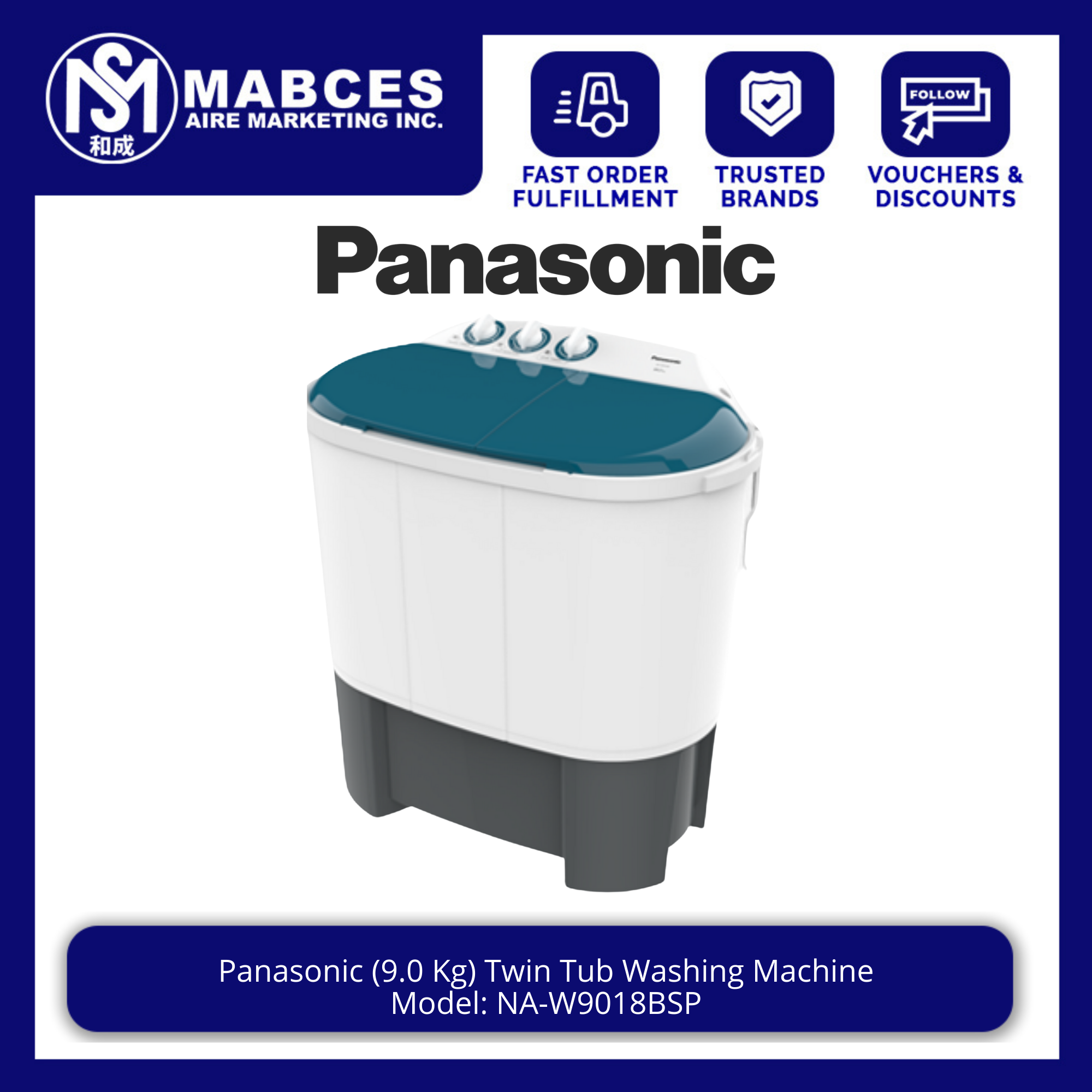 panasonic twin tub washing machine 9kg