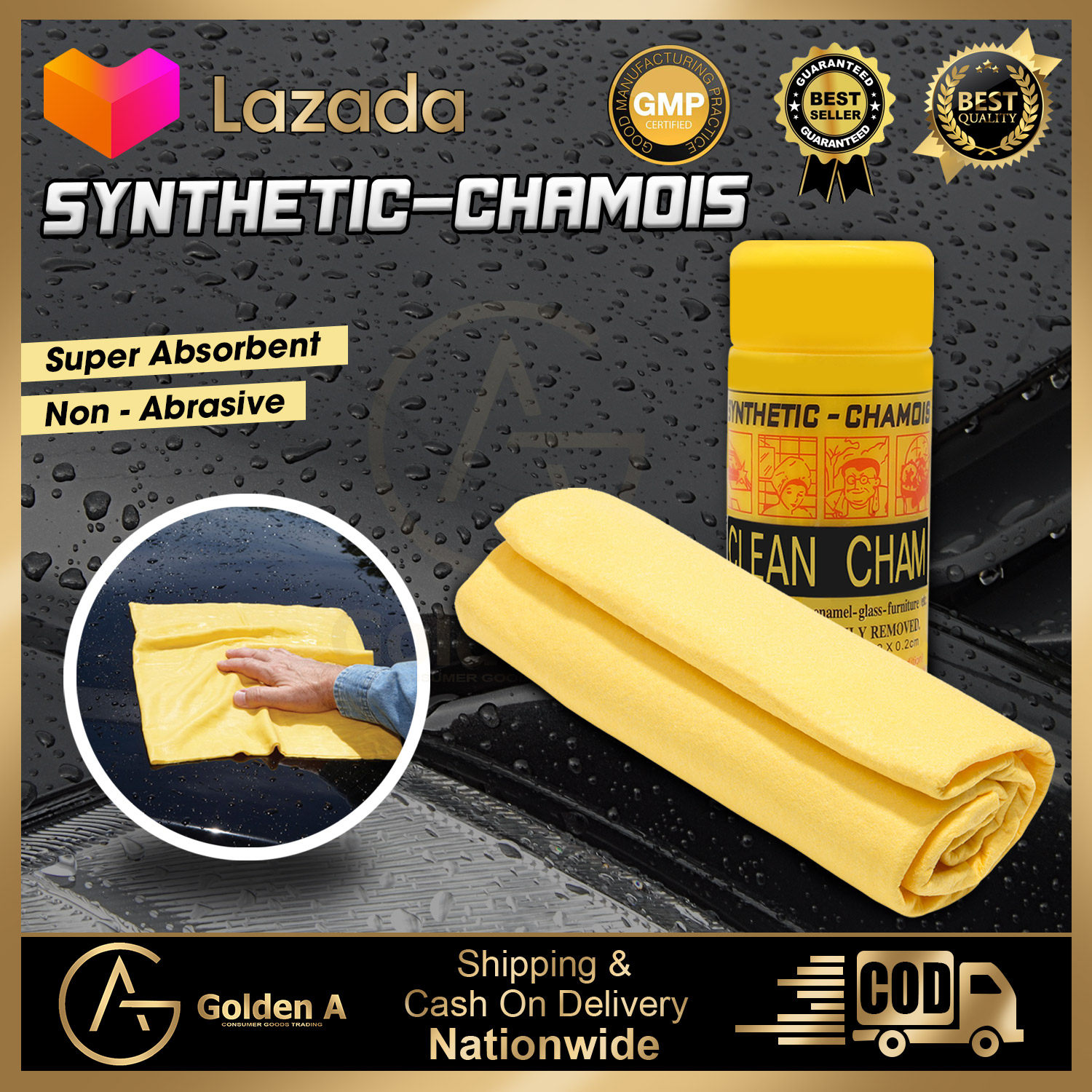 Original Clean Cham Synthetic Chamois Car motor clean cham synthetic