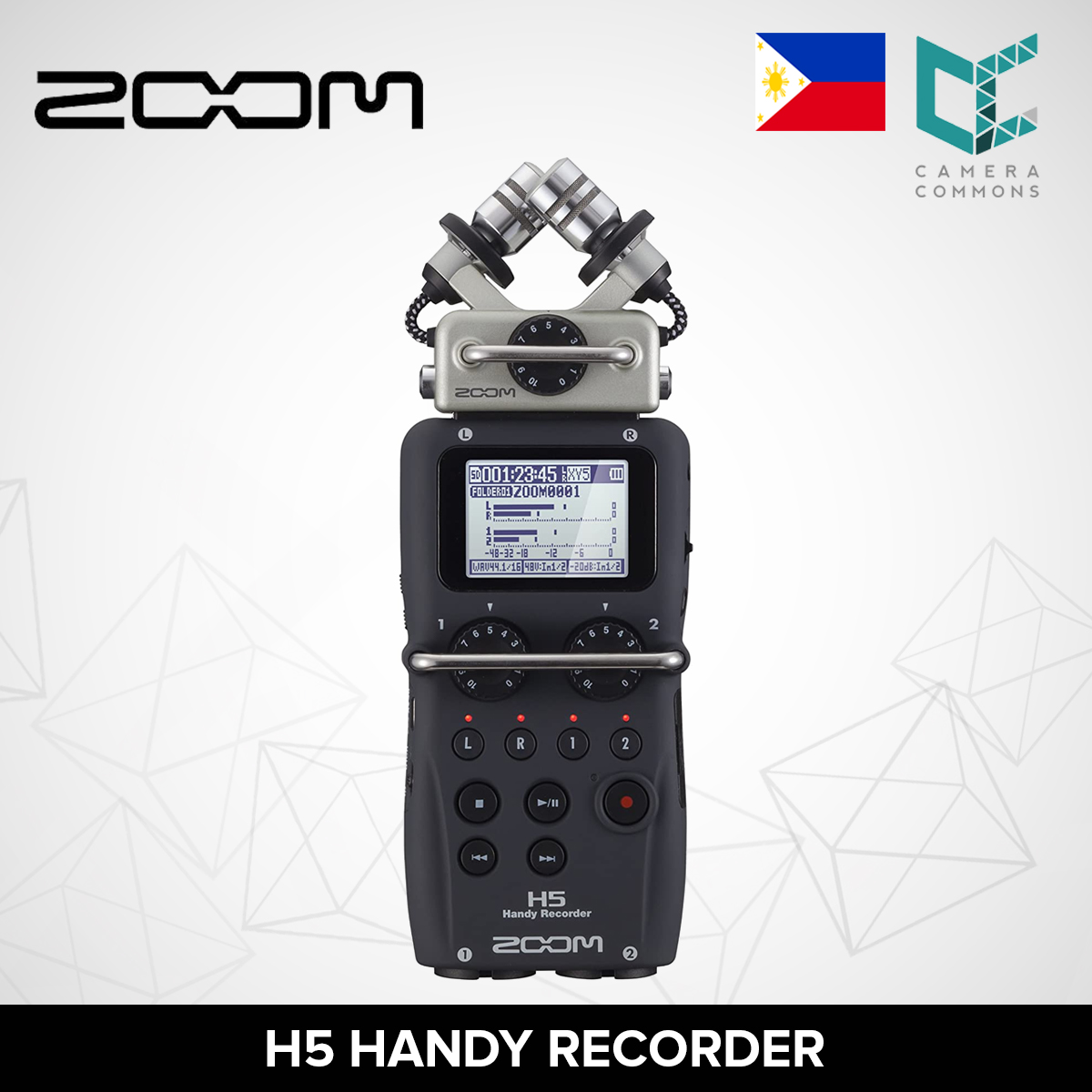 Zoom H5 4-Track Portable Recorder for Audio for Video, Music, and Podcasting,  Stereo Microphones, 2 XLR/TRS Inputs, USB Audio Interface, Battery Powered