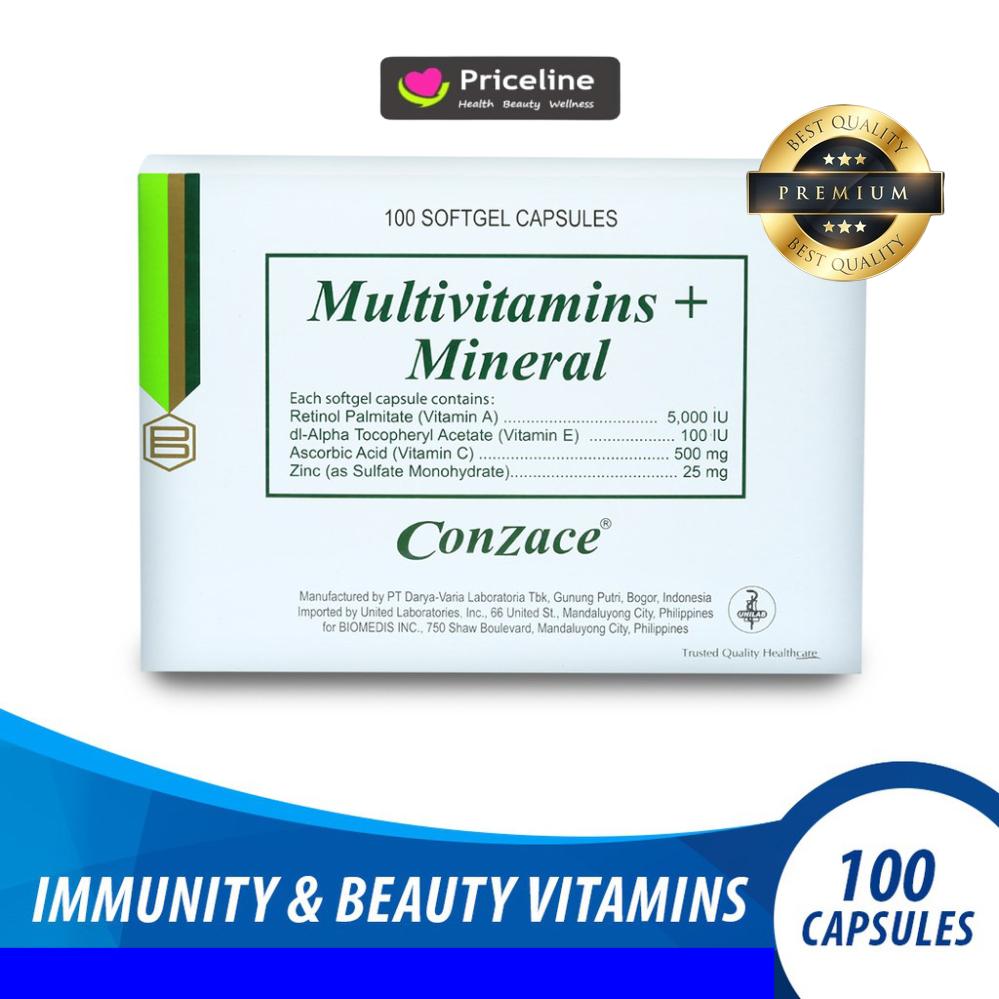 Conzace Multivitamins+Mineral Softgel Cap 100 Lazada PH