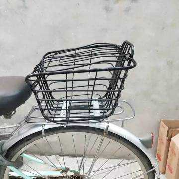 LARGE CAPACITY Stainless Steel Rear Back Basket Bike Folding