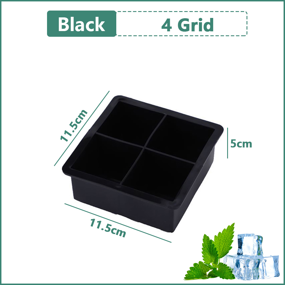 4/6/8/15 /37Grid Big Ice Tray Mold Giant Jumbo Large Food Grade Silicone  Ice Cube Square Tray Mold DIY Ice Maker Ice Cube Tray