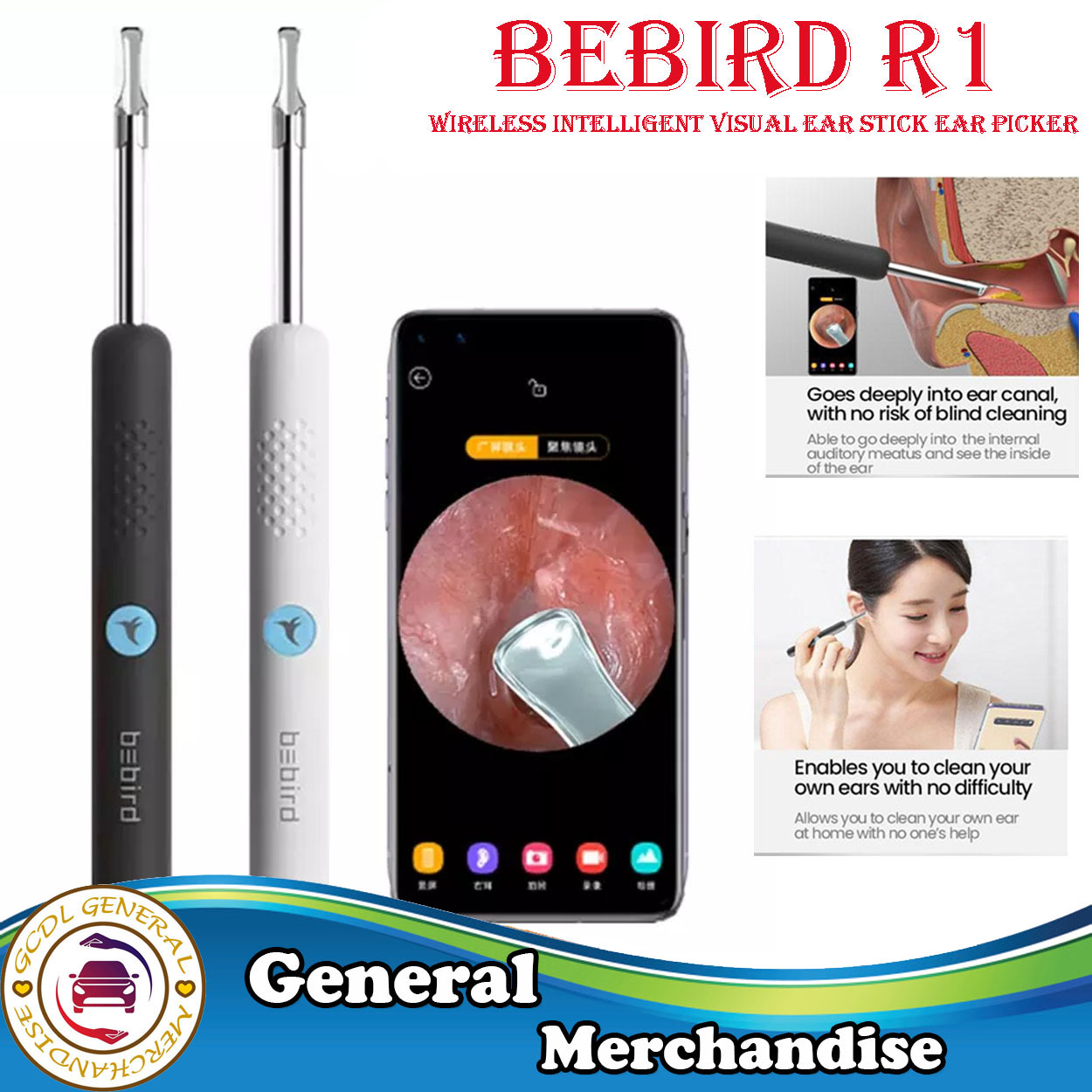 Bebird R1 Wireless Intelligent Visual Ear Stick Ear Picker 300W