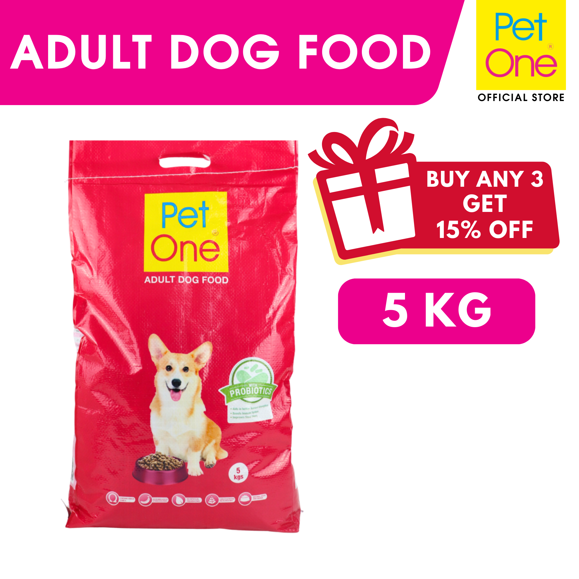 Pet One Adult Maintenance Dry Dog Food 5kg