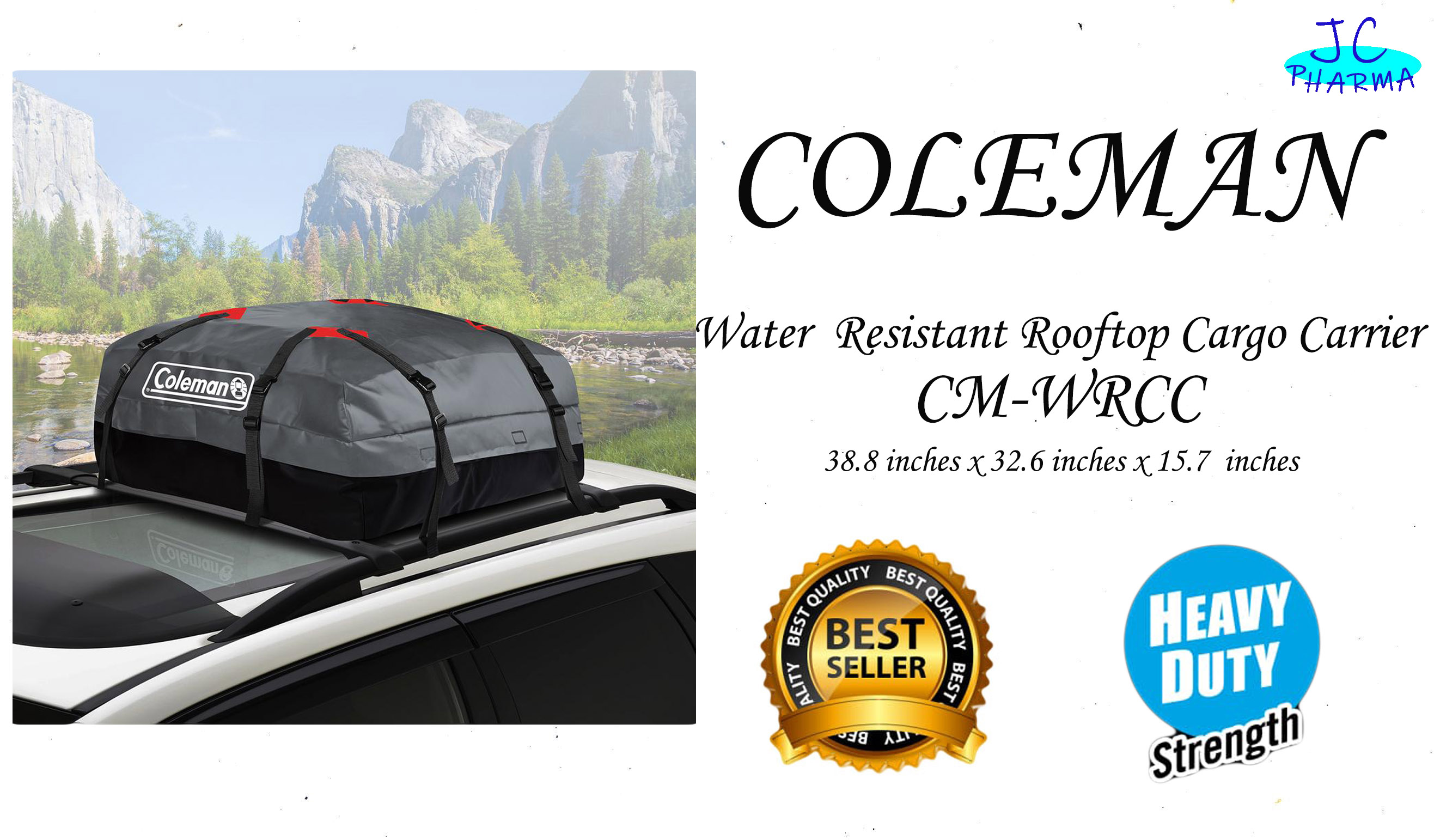 coleman water resistant roof top rack cargo carrier