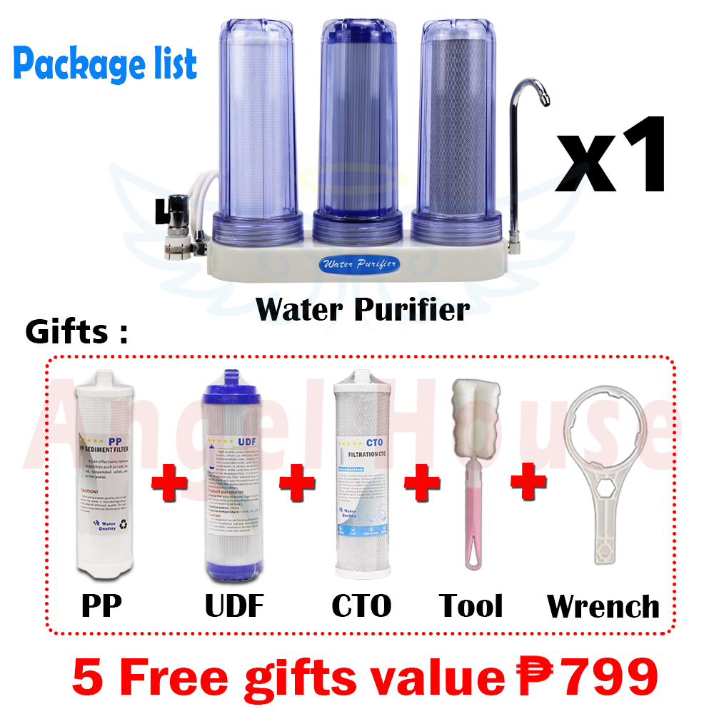 8 in 1 Alkaline Water Filter Complete Set Household 3 Stage Water ...