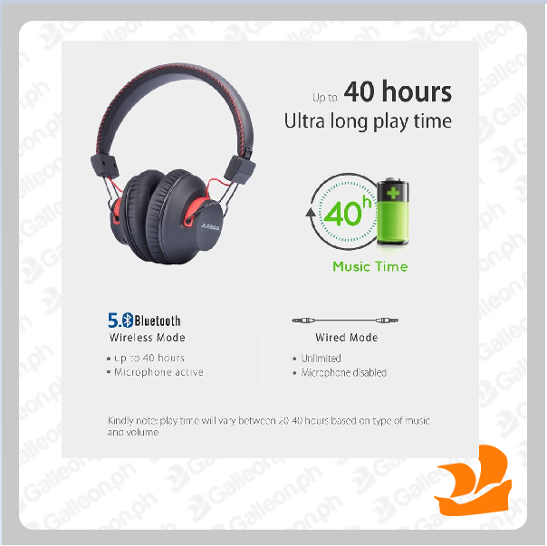 Avantree Audition - Bluetooth Over-Ear Headphones & Mic for PC with 40hr  Battery Life, Wireless & Wired Modes, and Long-Lasting Durable Build