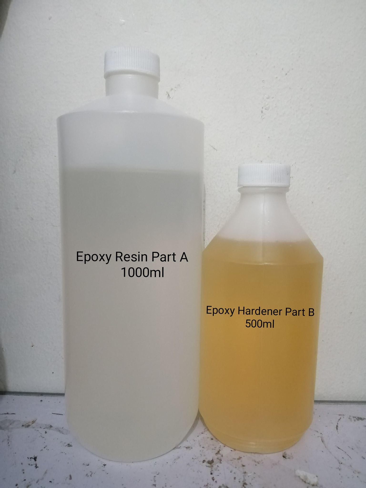 Epoxy Resin Crystal clear slow gel (PART A1000ML & PART B500ML