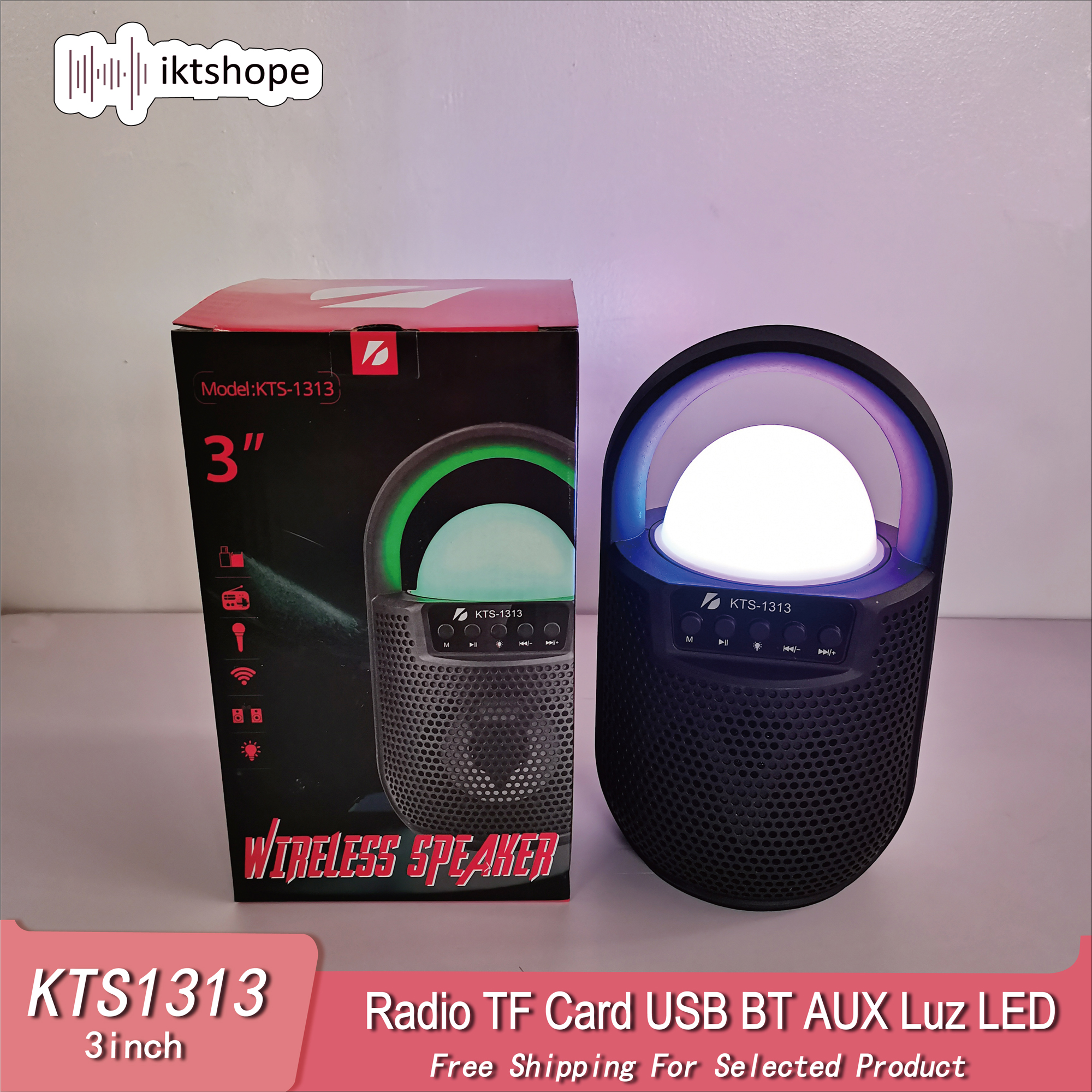 KTS 1313 3 inch Karaoke speaker wireless bluetooth speaker with