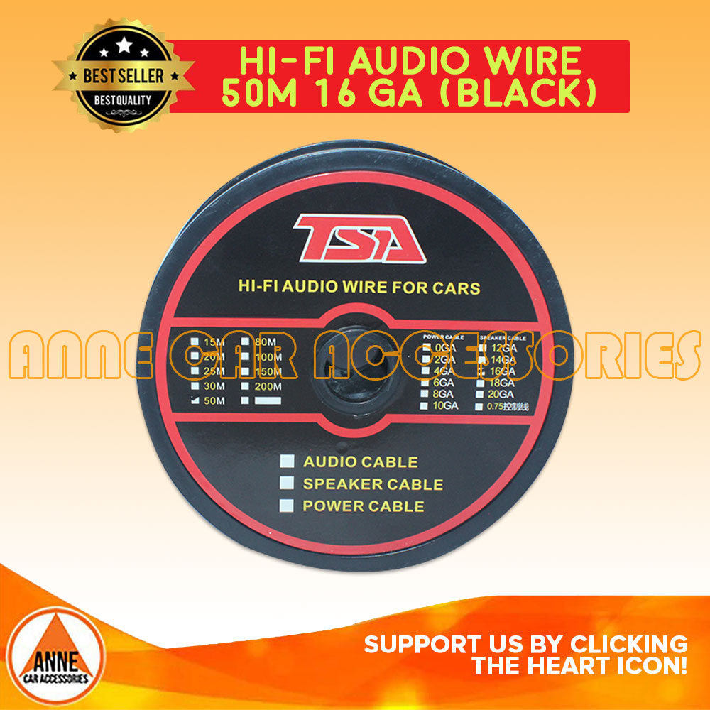 HiFi Audio Wire 50M 16 GA Black / HiFi Audio Wire for Cars Lazada PH