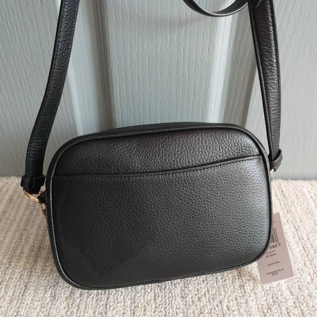 NWT COACH CA069 Mini Jamie Camera Bag in Refine Pebble Leather Black  195031578236