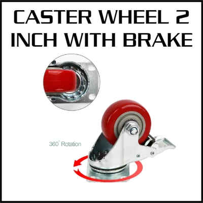 4PCS BESTGUARD PVC SWIVEL CASTER WHEEL with brake /lock "2"-50MM | COD 5
