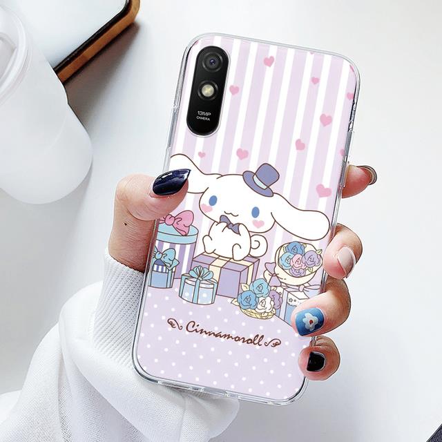 Silicone Case For Redmi 9A Cover 9AT 9 A Kawaii Sanrio Kuromi Cinnamoroll  Shockproof Soft Shell