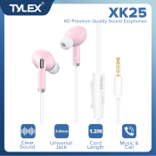 TYLEX XK25 In-Ear Earphones with Mic: Premium Sound, Quality