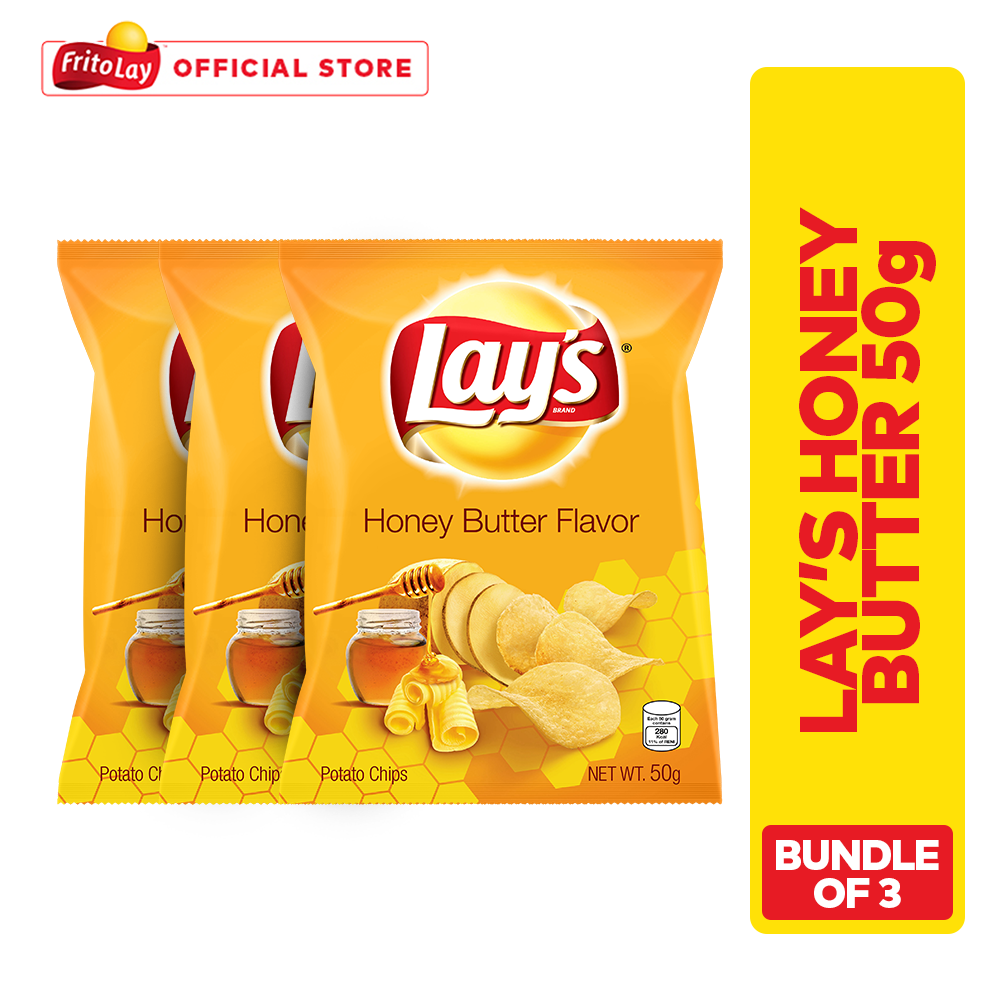 Lay's Honey Butter Potato Chips 50g (Bundle of 3) Lazada PH