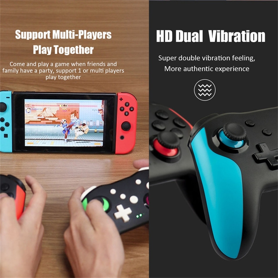 YLW NS009 Bluetooth Game Controller Wireless Gamepad For Nintendo Switch Controller PS3 PC Windows 7 10 Dual Vibration Joystick Smartwatches