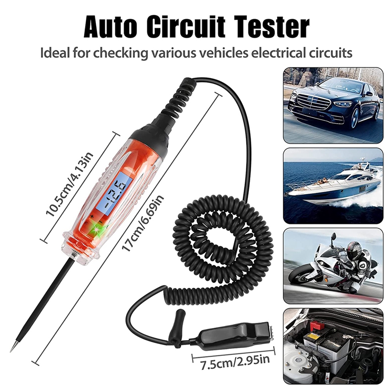 Automotive Test Light 3-60V DC Digital Light Tester with Voltmeter ...