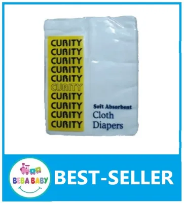 1/2 Dozen Curity Cloth Diapers/ Gauze Type Lampin Baby Infant Needs Essentials