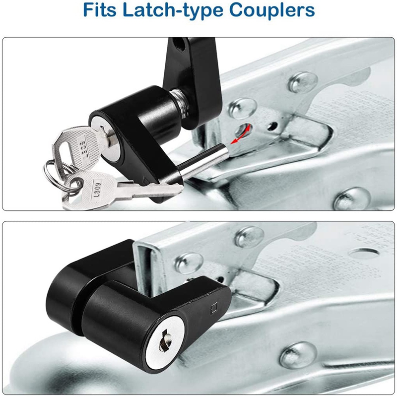 Trailer Hitch Coupler Lock, Dia 1/4 Inch, 3/4 Inch Span for Tow Boat RV Truck Car's Coupler
