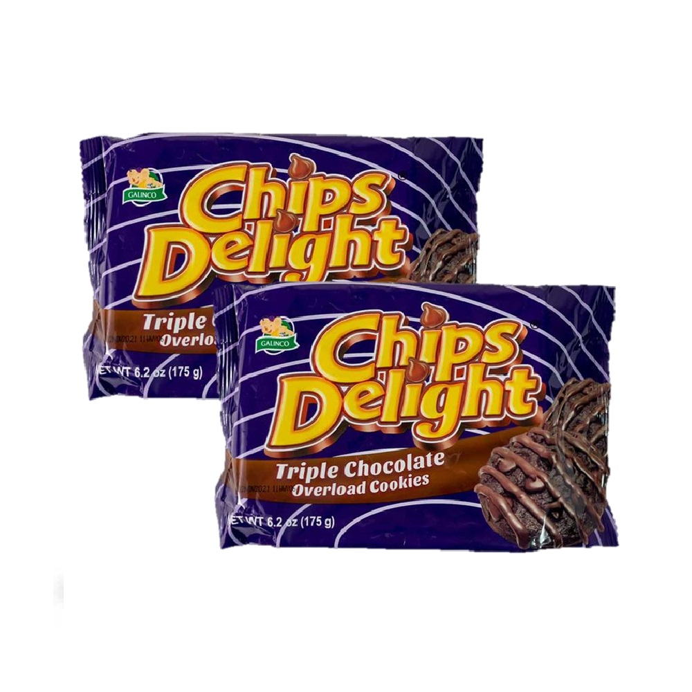 Chips Delight Triple Chocolate Overload Cookies 175g Pack of 2