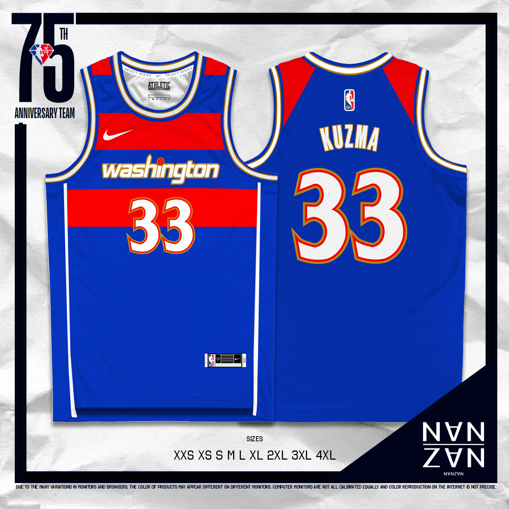 NANZAN NBA City Edition Washington Wizards Kyle Kuzma Jersey 2023