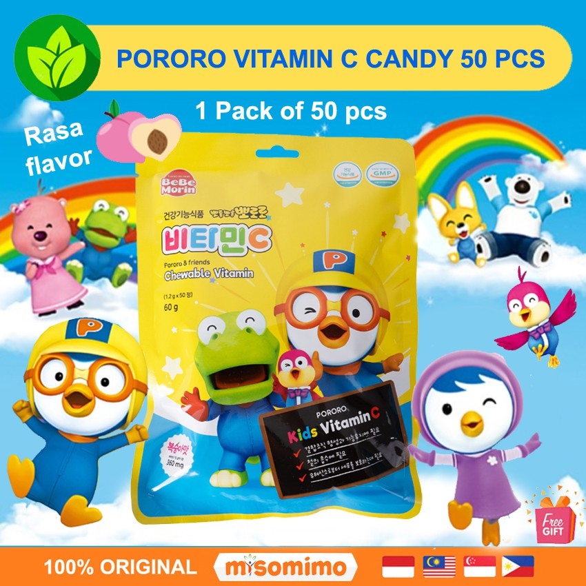 [READY] Pororo Vitamin C Candy 50 pcs Korea FREE Bonus Gift Lazada PH