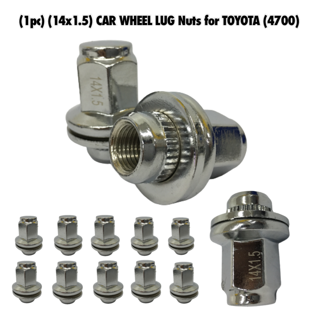 OAPC (1Pc) 14X1.5mm Wheel Lug Nuts for Toyota Land Cruiser and Toyota OEM Chrome with