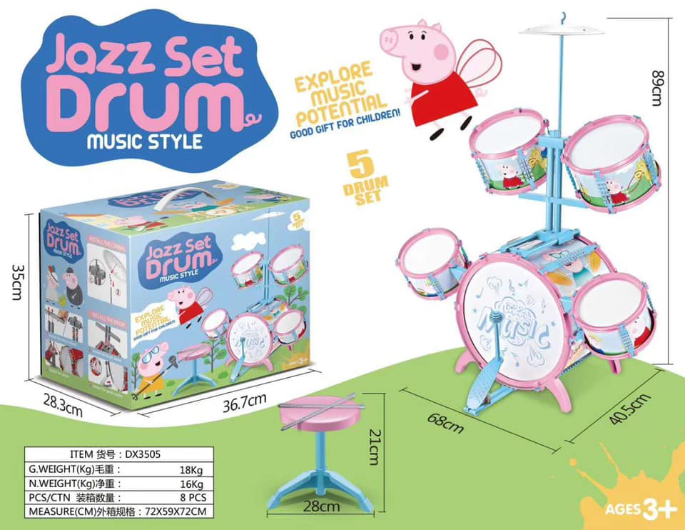 Peppa pig hot sale drum kit