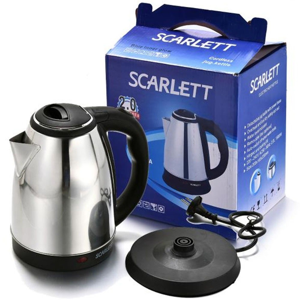 Scarlett Stainless Steel Electric Heat Kettle 2.0 Liters Lazada PH