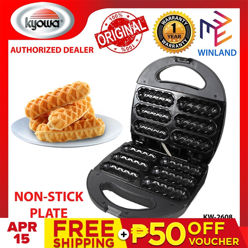 Electric Hotdog Waffle Maker Pan (Black) KW268 Winland | Lazada PH