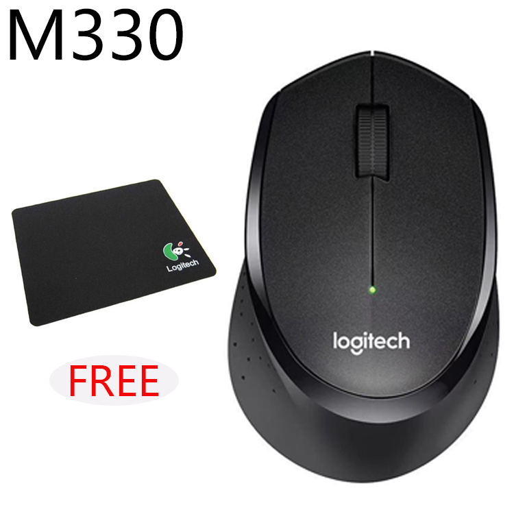 Logitech wireless mouse silent mouse with free mouse pad Lazada PH