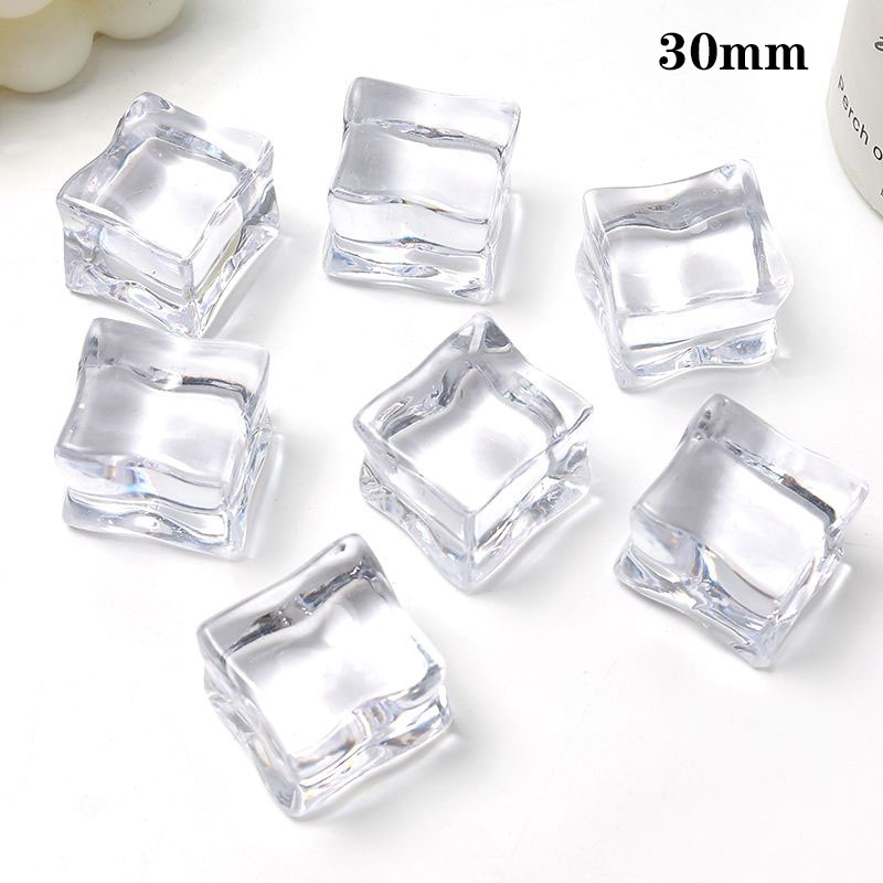 5/10/20pcs Artificial Clear Fake Ice Cubes 1030mm Plastic Ice Cubes