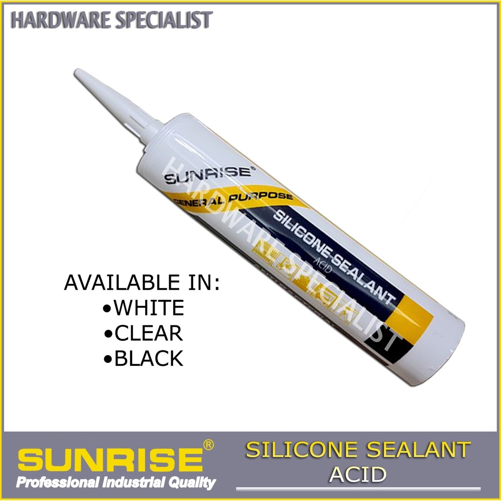 Sunrise Silicone Sealant Acid Black Clear or White Lazada PH