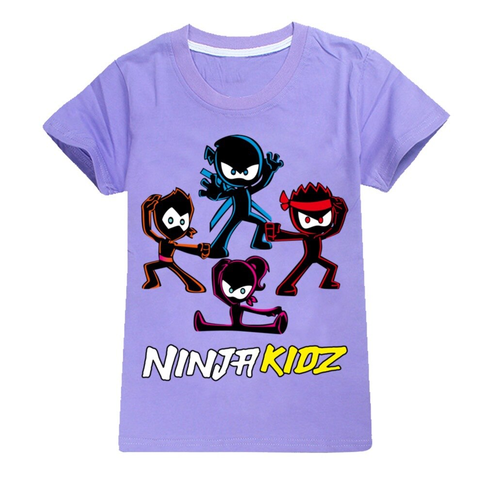 N\\ Ninja Kidz Kids Summer Clothes Children Wear Cotton Tops for Boys Teenage Girls