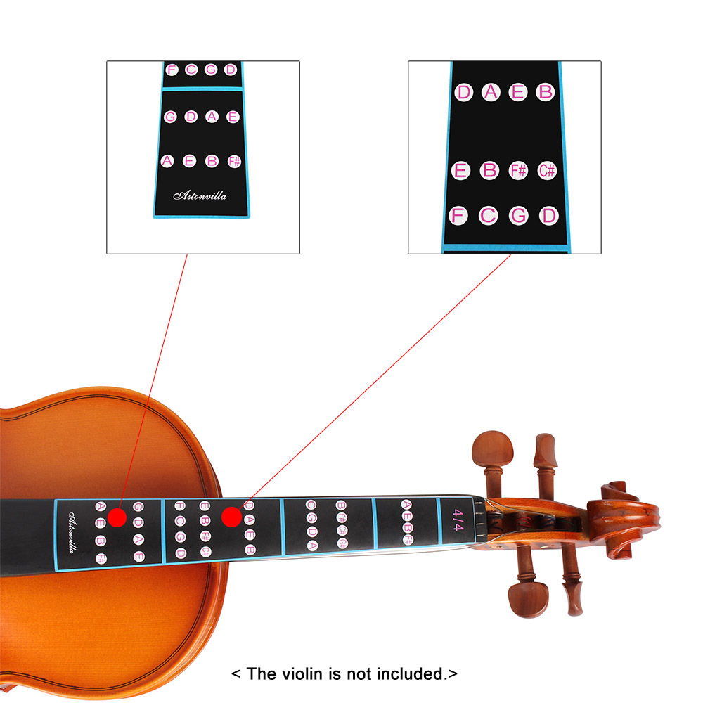 4/4 Violin Fiddle Finger Guide Fingerboard Sticker Label Intonation ...