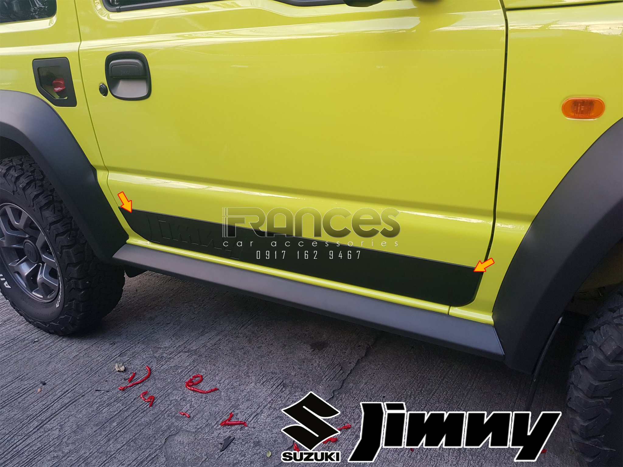 SUZUKI JIMNY 2019-2023 SIDE CLADDING / DOOR MOULDING MATTE BLACK ...