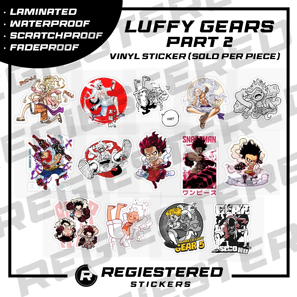 One Piece Luffy Gear 4 Stickers , gears 4 luffy 