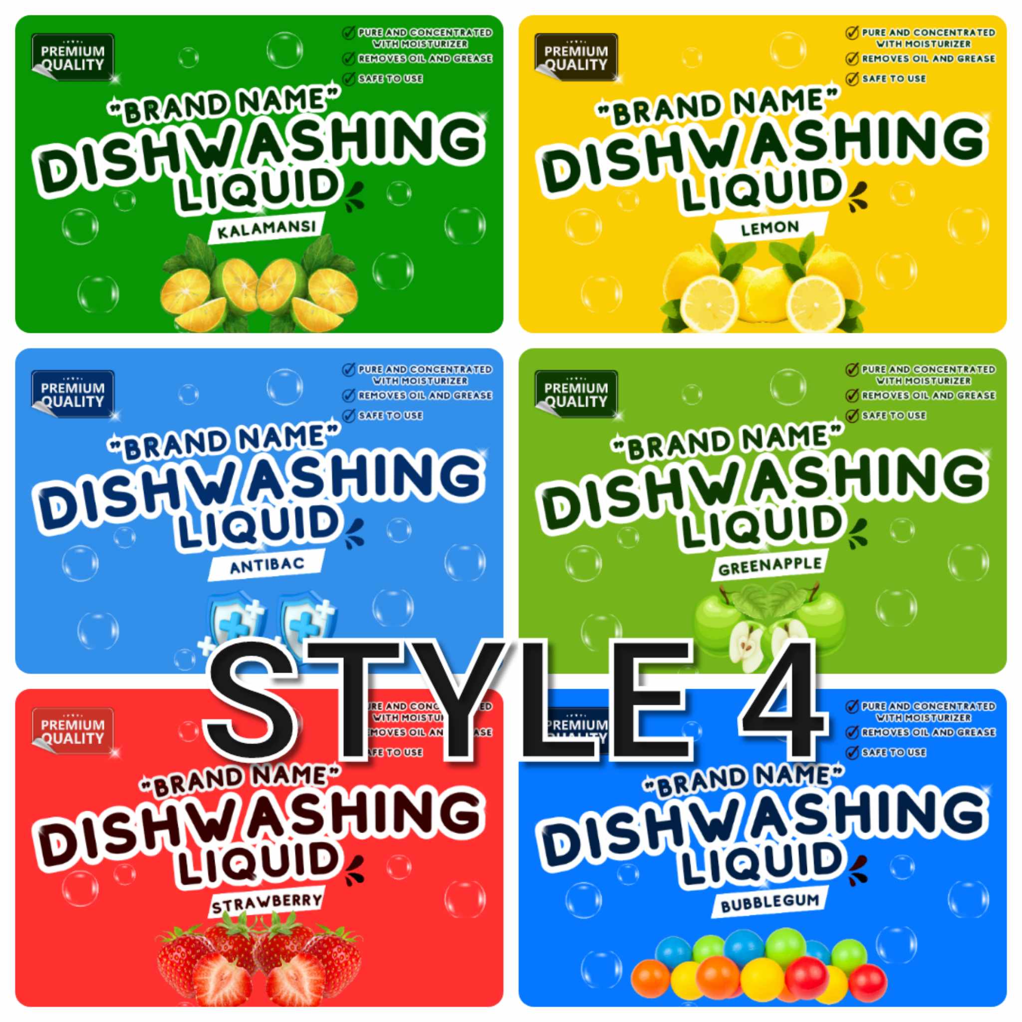 10 PCS DISHWASHING LIQUID STICKER LABEL | Lazada PH