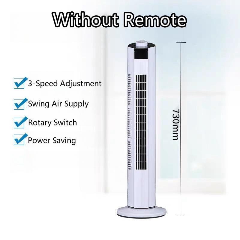 Bladeless Stand Fan Tower Fan with Remote Control Indoors Quiet Floor